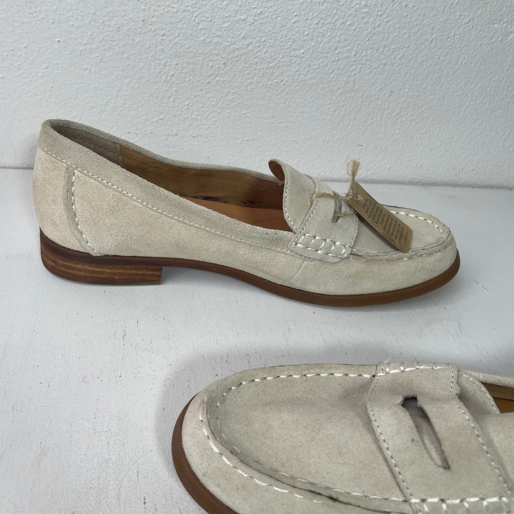 Born Suede Penny Loafers Womens 11 M Cream Beige Slip On Shoes BR0017879 - Picture 8 of 16